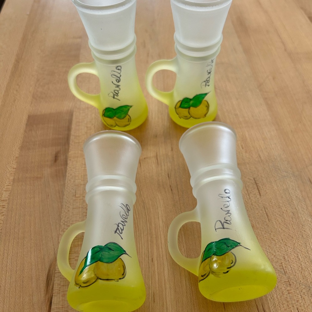 Lemon cello cordial glasses